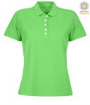 Polo donna manica corta in jersey, colore verde chiaro JR991506.VEC