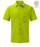 camicia da lavoro uomo manica corta colore Bright Sky Poliestere e cotone X-K551.LI