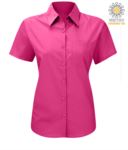 camicia da donna color lime a manica corta Poliestere e cotone X-K548.FU