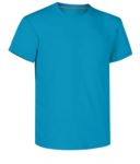 T-shirt girocollo a maniche corte uomo da lavoro in cotone, colore Aquamarine PASUNSET.AT