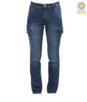Pantalone jeans multitasche elasticizzato donna AJ991625.BL