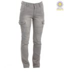 Pantalone jeans multitasche elasticizzato donna JR991626.GR