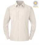 Camicia da divisa da lavoro a manica lunga colore bianco con taschino X-K545.ANG