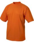 T-shirt girocollo, maniche corte, collo in costina con Elastane, colore giallo X-F61082.AR